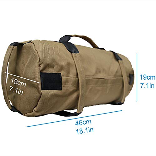 Weightlifting Training Sandbag Kettlebells Include 4pc Yoga Weight-Bearing Bags, Oxford Cloth Adjustable Weight Sandbag with Handles, Weightlifting Dumbbell for Home Training,Fitness,Yoga - color: Khaki