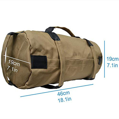 Weightlifting Training Sandbag Kettlebells Include 4pc Yoga Weight-Bearing Bags, Oxford Cloth Adjustable Weight Sandbag with Handles, Weightlifting Dumbbell for Home Training,Fitness,Yoga - color: Khaki