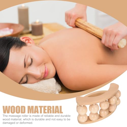 DOITOOL Neck Roller Massager 5.70X3.54X3.14In Manual Acupoint Massage Roller for Home Use Handheld Body and Shoulder Muscle Relief Tool