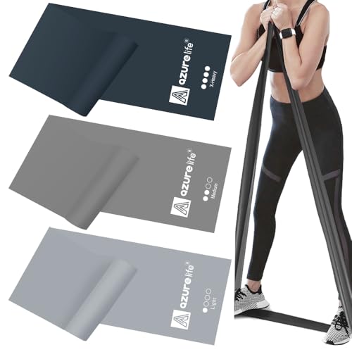 Resistance Bands,Professional Long Non-Latex Elastic Stretch Bands,Exercise Bands for Physical Therapy, Yoga, Pilates, Rehab, at-Home or The Gym Workouts, Strength Training - color: Gray, size: 6.9FT