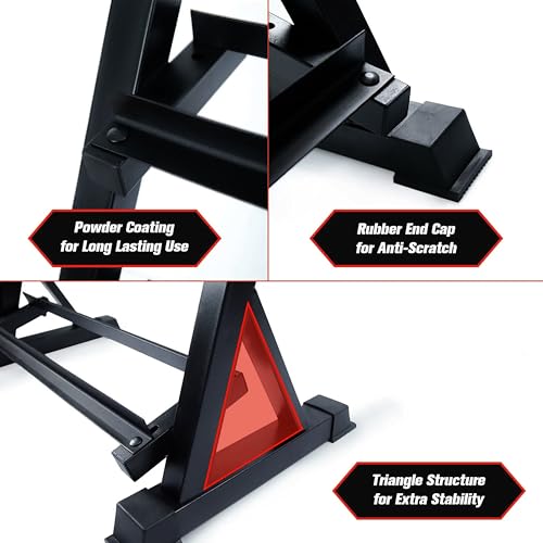 3-Tier Dumbbell Rack Multilevel Weight Storage Organizer for Home Gym, Weight Rack for Dumbbells, Kettlebells, (Rack Only)