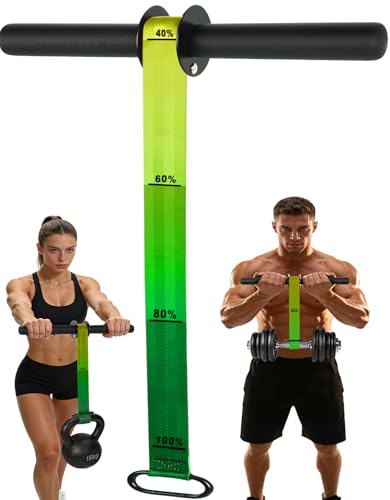 Forearm Strengthener and Wrist Roller,Durable Nylon Strap Forearm Trainer with Quick Locking Gradient Color Mechanism,Ideal for Wrist and Forearm Training - color: Green