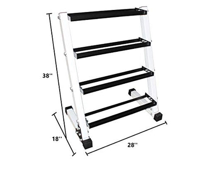 Ader Sporting Goods 4 Tier 24" Dumbbell Rack-Hold 8-9 Pair Dumbbells