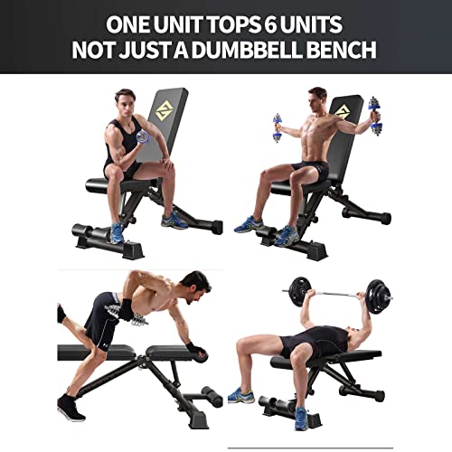 Adjustable Weight Bench, Exercise Dumbbells Bench for Full Body Workout,Foldable Workout Bench for Home Gym