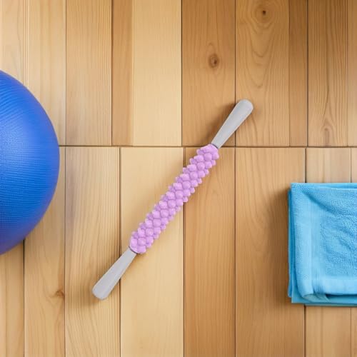 Yoga Massage Stick Trigger Point Roller Stick for Deep Tissue Muscle Therapy, Shoulder and Back Massage Tool for Post-Workout and Fitness
