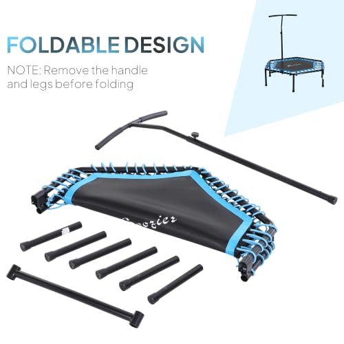 Soozier 48" Adult Hexagon Rebounder Trampoline Fitness Bungee Jumping Cardio Trainer Outdoor Bouncer Jumper Adjustable