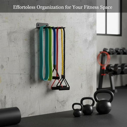 Wall-Mounted Storage Rack for Resistance Bands, Iron Open-Frame Organizer for Home Gym Accessories (1 PC)