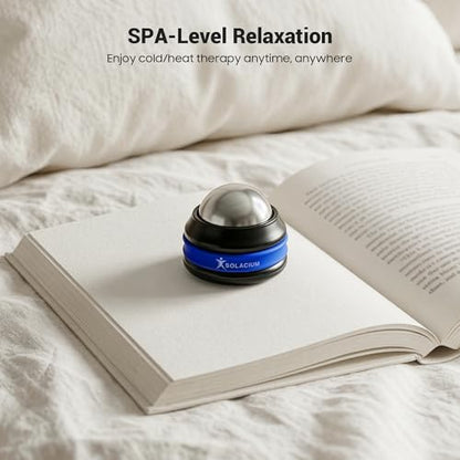 Solacium CryoSphere Mini - Stainless Steel Cold Massage Roller Ball - Handheld Massage Tool for Sore Muscles, Shoulders, Arms, Neck, Back and Feet