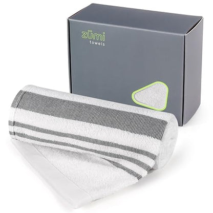 Zumi MINI 100% Cotton Camping Travel Towel - Small, Ultralight, Fast Drying, Highly Absorbent, Soft and Gentle on The Skin, Safe for The Planet (28" x 13" White) - color: White Mini