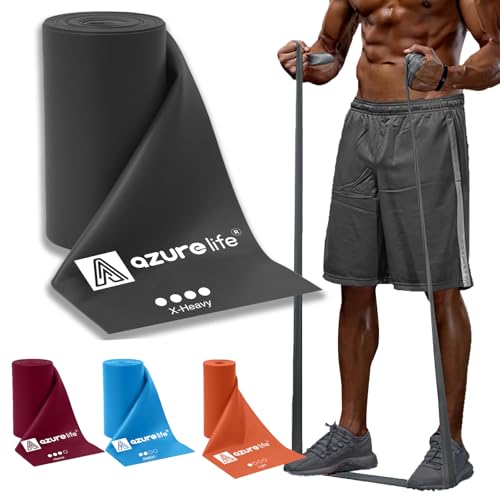 Professional Individual Exercise Resistance Bands, Single 5, 6,7 Ft or 8 Yards Elastic Bands, Non-Latex Stretch Bands for PT, Yoga, Pilates, Rehab, at-Home or The Gym Workouts - color: Gray - X-Heavy, size: 8 Yards