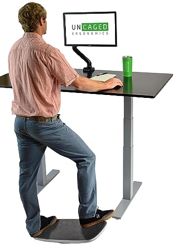 Base Standing Desk Balance Board, Office Wobble Board with Anti-Fatigue Mat, Gentle Rocker for Posture & Focus, Standing Desk Accessory and Exercise Equipment