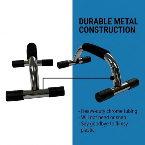 Enhance Upper Body Strength: Training Push Up Bars for Shoulders, Chest & Core - Non-Skid Feet, Compact & Portable