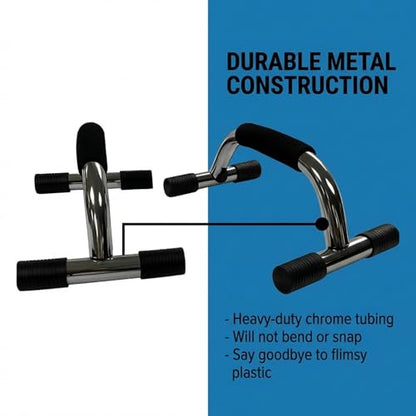 Enhance Upper Body Strength: Training Push Up Bars for Shoulders, Chest & Core - Non-Skid Feet, Compact & Portable
