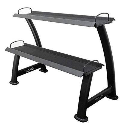 Valor Fitness 2-Tier Kettlebell Storage Rack – Heavy Duty Weight Holder, Organize Gym Equipment, 600 lb Max Weight Capacity for Dumbbells, Kettlebells & Fitness Gear Sports Equipment Organizer