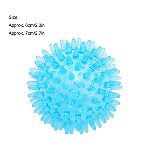 Spiky Massage Balls, Strength Recovery Exercise Ball, Hollow Soft Stress Reflexology, Stress Relief Massage Ball for Hand Wrist (Transparent Blue)(7CM) - size: 7CM