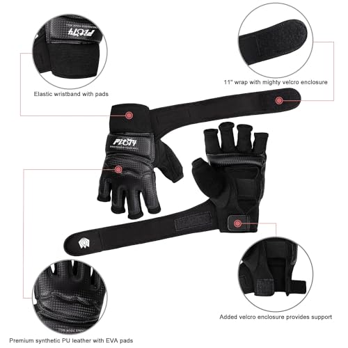 FitsT4 Sports Half Mitts MMA UFC Training Boxing Punch Bag Martial Arts Gloves