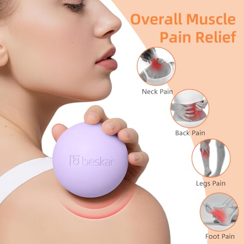 Massage Lacrosse Balls for Myofascial Release, Trigger Point Therapy - color: Purple