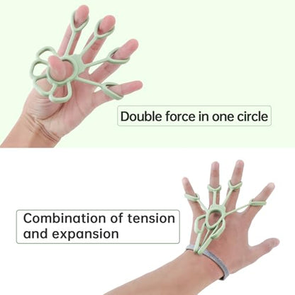 Grip Strengthener with Finger Trainer, 6-Level Resistance Hand Training Set, Eco-Friendly Silicone Anti-Slip Design, for Hand Exercise and Strength Support (Pink/Green/Blue)