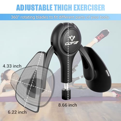 Thigh Trainer for Women, 15-70LB Adjustable Resistance Inner Thigh Exerciser for Pelvic Floor Muscle Repair, Thigh Trainer Kegel Exercise for Shaping, Yoga & Weight Loss at Home Gym