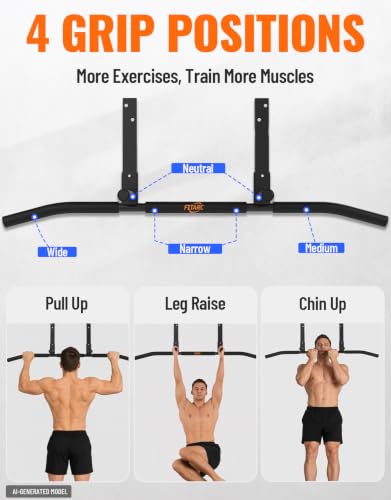Fitarc Joist Mount Pull Up Bar, Wall Mount Pull Up Bar for Home Gym - color: Joist Mounted for 8-9ft Beams, Upgraded Grip