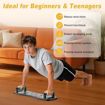 Push Up Board, Portable Pushup Board for Men, Foldable Push Up Bar 20 in 1 for Chest Muscle Exercise Strength Training Equipment, Multifunctional Pushup Handles at Home Gym