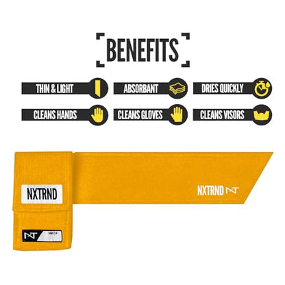 Nxtrnd Streamer Football Towel, Thin Sports Towel, Dries Hands & Football Accessories (Yellow) - color: Yellow