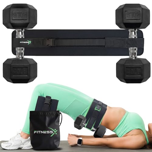 Premium Hip Thrust Belt for Dumbbells Heavy, Hip Thrust Band for Weights, Glutes, Booty Belt Ideal for Workout, Weighted Belt for Women, Dumbbell Strap for Hip Thruster, Waist Weight Belt