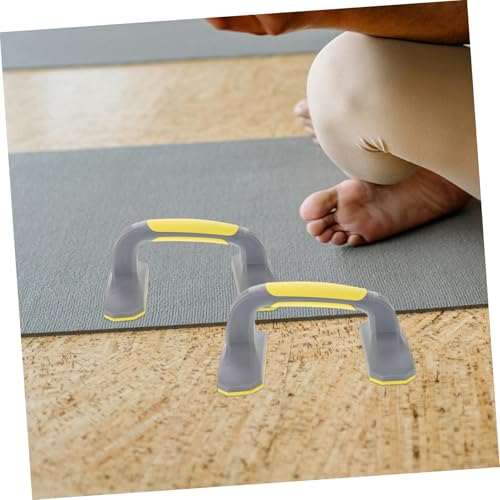 YARNOW Pushup Stands for Home Workout Equipment Non Slip Handles for Strength Training Safe and Reliable Grip - color: Yellow