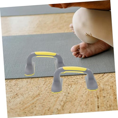 YARNOW Pushup Stands for Home Workout Equipment Non Slip Handles for Strength Training Safe and Reliable Grip - color: Yellow
