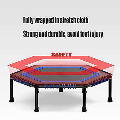 Trampoline 50in Mini Trampoline with Foamable Handles, Core Training Cardio Fitness Equipment for Men and Women, Home Gym Indoor Exercise Rebound Trampoline