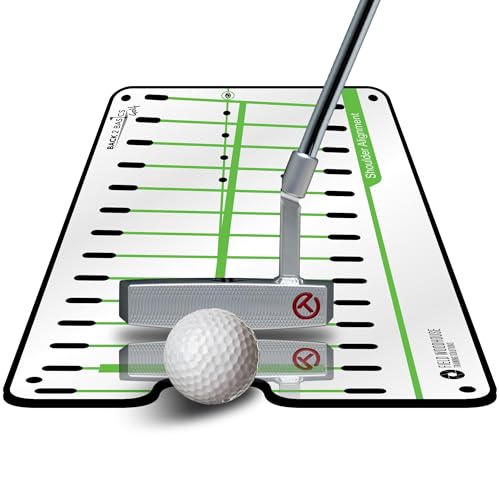 BACK 2 BASICS Golf Putting Mirror Compact Dual-Sided Alignment Trainer Tool - style: Pro Path Putting Mirror