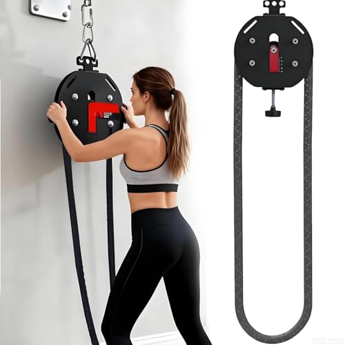 Endless Rope Trainer | Adjustable Resistance Trainer Machine | Suspension Endless Rope Pulley System| Closed-Loop Nylon Rope | Home Gym Infinity Rope for Interval Resistance Training - color: Red