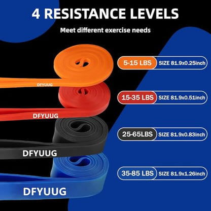Resistance Bands for Working Out, Pull Up Assistance Bands, Exercise Bands for Men and Women, Workout Bands, Resistance Bands Set with Door Anchor, Muscle Training, Home Workout