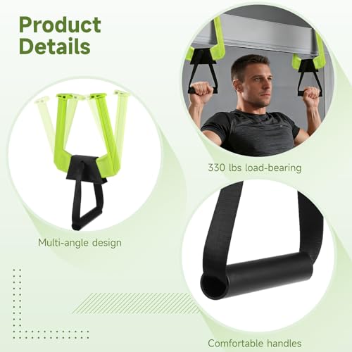 2 Pcs Portable Pull Up Bar for Doorway, Adjustable Doorway Home Gym System, Lightweight Travel Fitness Equipment for Home Office, Support 330 lbs, No Screws Installation