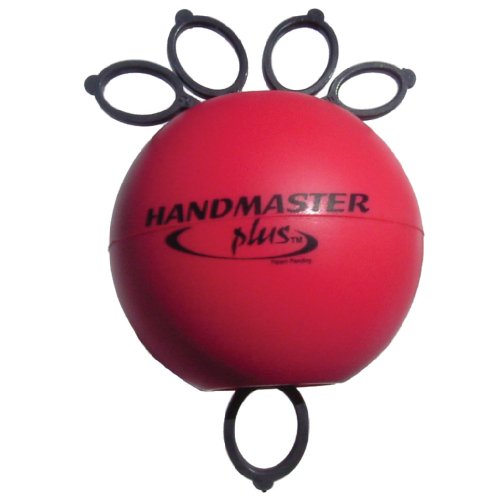 Handmaster Plus Physical Therapy Hand Exerciser - Forearm Exerciser with Stress Relief Ball - Hand Therapy Balls for Exercise, Training - Finger Exerciser & Strengthener - Medium Tension, Red - style: Medium Tension