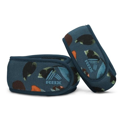 RBX Wrist & Ankle Weights Set (2LB Pair/1LB Each), Adjustable Comfort Fit for Training & Toning - color: Teal