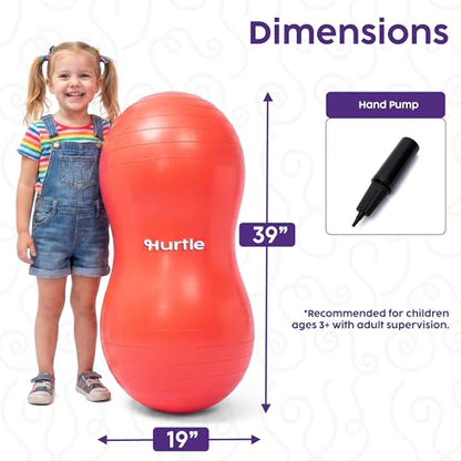 Hurtle Peanut Shaped Exercise Ball, Yoga Active Seat, Bounce Balance Desk Chair, Wiggle Flexible Sitting Ball for Kids, Boys, Girls and Adults