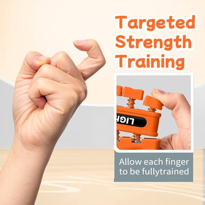 DICYWUDI Flex Therapy Bar and Grip Strength Trainers set, Physical Therapy & Resistance Bar for Golfers Elbow,Tendinitis,Wrist,Forearms Pain, Improve Grip Strength and Relieve Pain - color: ‎16pcs Orange Sets+finger Exerciser Sets