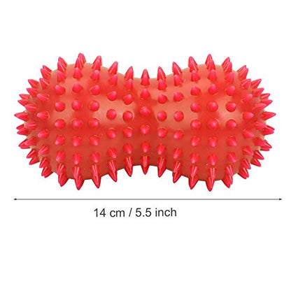 Spiky Massage Ball for Deep Tissue Massage, Myofascial Release, Foot for Home, Outdoors (red - color: Red
