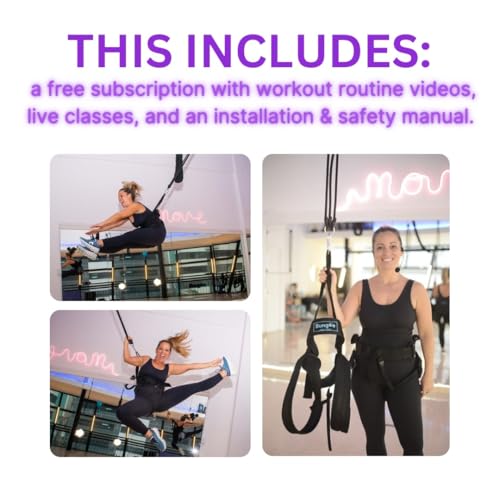 BUNGEE Harness Supports 25-95 kg Weight. Include the Harness & 1 Month Free Access to Videos, Music & Workouts - size: Large