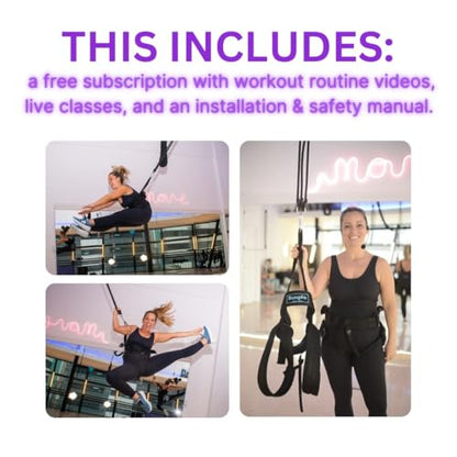 BUNGEE Harness Supports 25-95 kg Weight. Include the Harness & 1 Month Free Access to Videos, Music & Workouts - size: Large