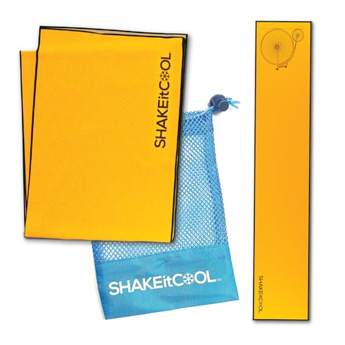 Original Cooling Towel – Be Cool in Style - Heat Relief, Soft, Lightweight, Sun Protection, Easy Clean - Perfect for Biking, Running, Yoga, Gym, Gardening - Vintage Yellow - color: Vintage Yellow