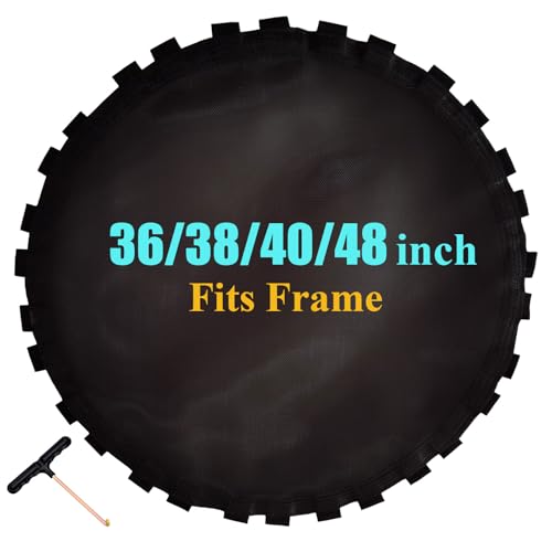 Trampoline Mat, 27.5"/29.5"/31.5"/39.4" Diameter Mat with 30/32/34/38 Buckles for Choose, Fits 36 38 40 48inch Frame, for Fitness Trampoline Jumping Mat (Not Include Springs and Metal Rings) - size: Fit 38in FRAME, style: 29.5" Diam | 32 Buckles | Fits 38