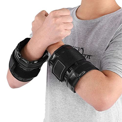 Wrist Weight Sandbag, 1Pair 1-3KG Adjustable Ankle Wrist Bandage Imitation Leather Boxing Sandbag Wrist Straps Fitness Equipment for Exercise Sports