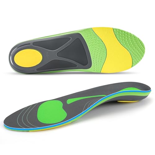 Orthotics for Plantar Fasciitis Relief Insoles for Women & Men, Arch Support Shoe Inserts for Heel Pain, Heel Spur, Flat Feet, Over-Pronation, Pain Relief, Standing All Day - color: Multicolor, size: Mens(8-8.5)/Womens(10-10.5)