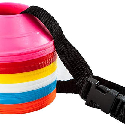Mini Soccer Cones Small Disc Cone for Agility Drills Training Practice Football Soccer Athletics Field Markers with Shoulder Strap