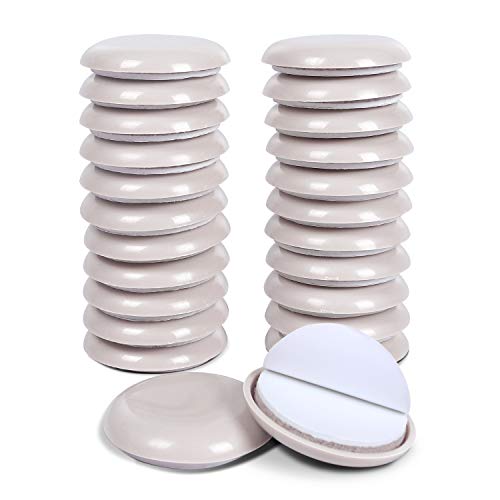 Ezprotekt 24 Pack Self-Stick Furniture Sliders for Carpet, 1-3/4" Round Self-Adhesive Furniture Moving Pads Chair Movers and Gliders Carpet Protector Furniture Glide Chair Slider for Carpet (24Pack) - color: Beige, size: 1 3/4"