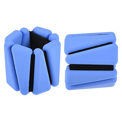 PATIKIL Ankle Weights for Women, 2Lbs Total (1Lb Each) Adjustable Wrist Weights with Removable Weights Arm Weights for Women & Men Yoga Training Walking Jogging Aerobics - color: Blue