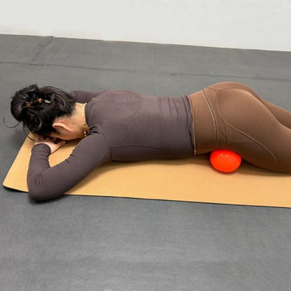 Massage Ball Smooth Ball Set (Pair) – Adjustable Firmness Massage Roller Ball for Back and Neck Massage -to Sensitive Soft Tissue Deep Muscle Gentle Relief (Orange) - color: Orange
