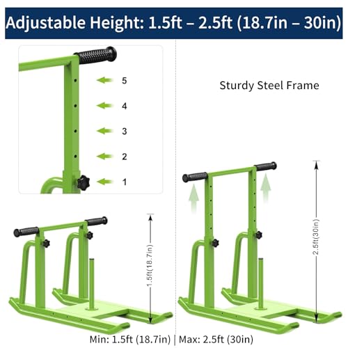 Kipika Weight Sled, Workout Sled, Fitness Strength Training Sled, Speed Training Sled for Athletic Exercise, Speed Improvement, Easily Through Obstacles, Suitable for 1" & 2" Weight Plate - color: D- Green